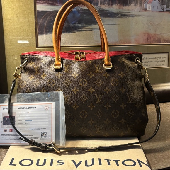 Louis Vuitton Handbags - Louis Vuitton Pallas MM Monogram 2 Way Bag EUC w/COA